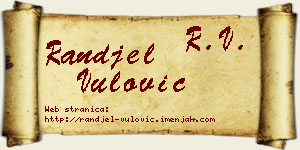 Ranđel Vulović vizit kartica